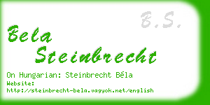 bela steinbrecht business card