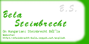 bela steinbrecht business card
